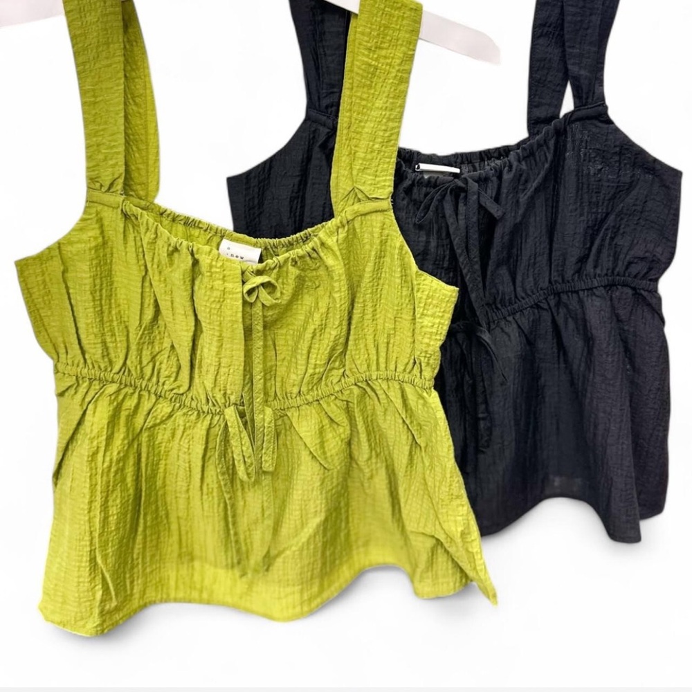 a new day Lime Green and Black Camisoles